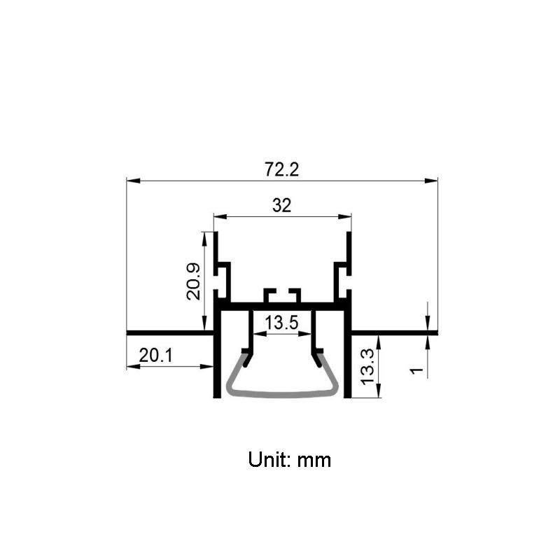 Ceiling LED Profile Diffuser Channel For 12mm Single Row LED Strips Ceiling LED Profile Diffuser Channel For 12mm Single Row LED Strips